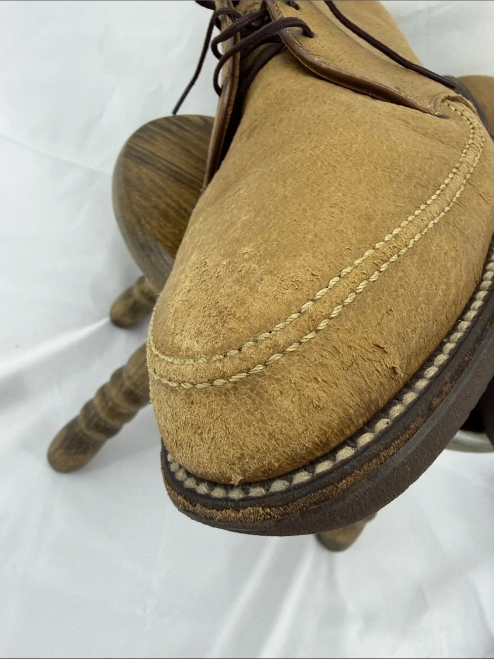Allen Edmonds Mens Turf Skos Caramel Snuff Suede Lace-up Split-Toe Derby, sz 14